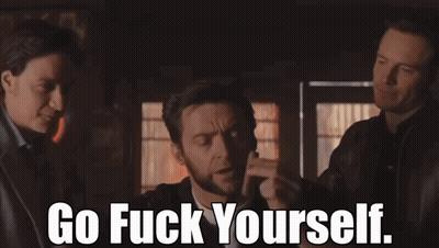 Man Smoking Cigarette Go Fuck Yourself GIF