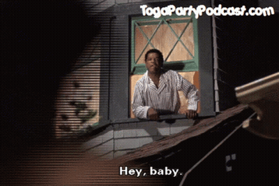 Man Smoking Cigarette Looking Out Window Saying Hey Baby GIF