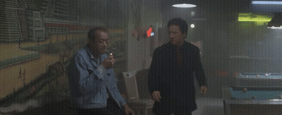 Man Smoking Cigarette Next To Pool Table Saying That's Bad For You GIF