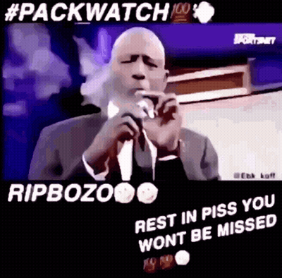 Man Smoking Cigarette Rip Bozo Rest In Piss GIF