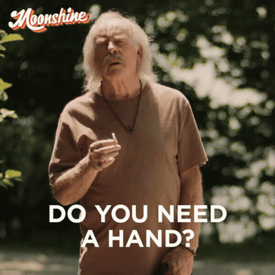 Man Smoking Cigarette Saying Do You Need A Hand GIF