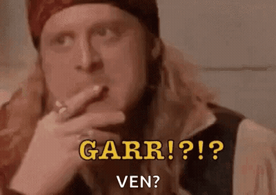 Man Smoking Cigarette Saying Garr ! ? Ven GIF