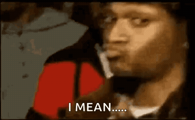 Man Smoking Cigarette Saying I Mean GIF