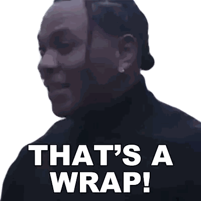 Man Smoking Cigarette Says That's A Wrap Sticker