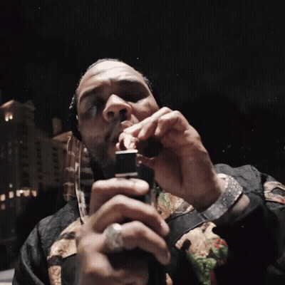 Man Smoking Cigarette With Lighter GIF