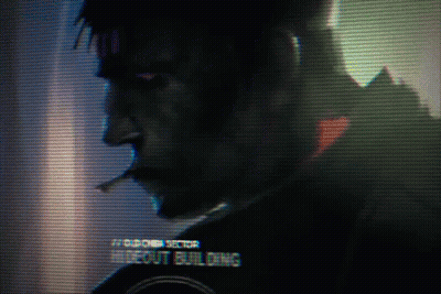 Man Smoking Cigarette Without Building GIF