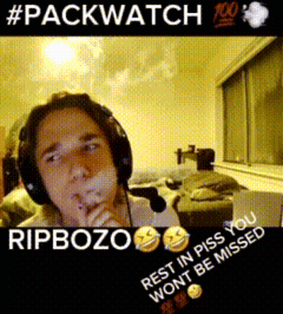 Man Smoking Says Rip Bozo Rest In Piss GIF