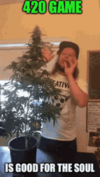 Man Smoking Weed Sign 420 Game  GIF