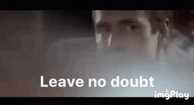 Man Smoking With Leave No Doubt GIF
