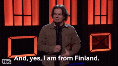 Man Speaking Into Mic Saying And Yes I Am From Finland GIF