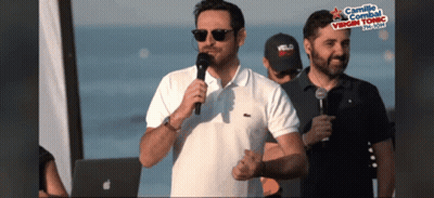 Man Speaking Into Microphone Camille Combat Virgin Tonic GIF