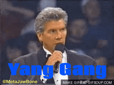 Man Speaking Into Microphone Let's Get Ready To Yang Gang GIF
