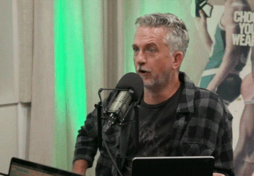 Man Speaking Into Microphone GIF
