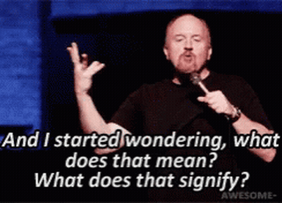Man Speaking Into Microphone Saying And I Started Wondering What Does That Mean GIF