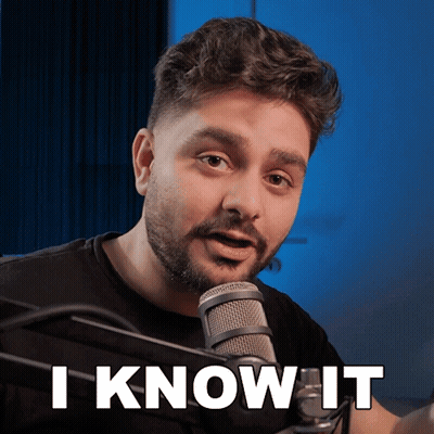 Man Speaking Into Microphone Saying I Know It