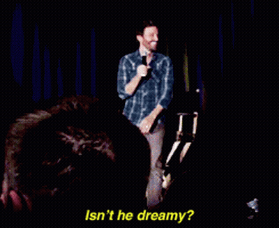 Man Speaking Into Microphone Saying Isn't He Dreamy GIF