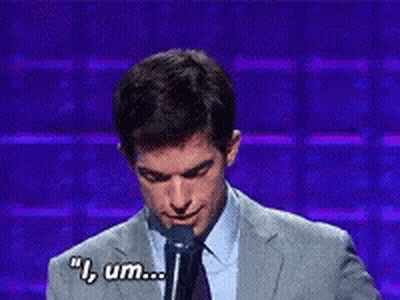 Man Speaking Into Microphone Saying Um I Did Nothing GIF