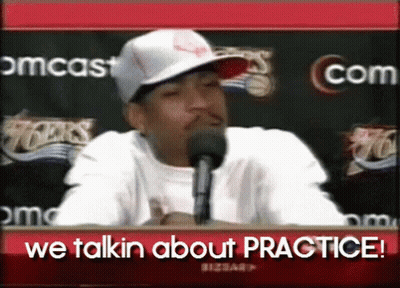 Man Speaking Into Microphone Saying We Talkin About Practice GIF