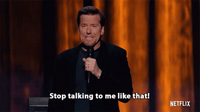 Man Speaking Into Microphone Stop Talking To Me Like That GIF