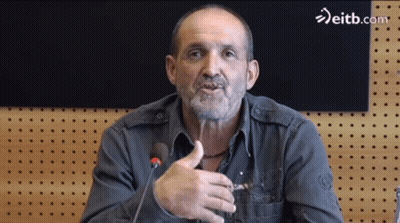 Man Speaking Into Microphone With Eitb.com GIF