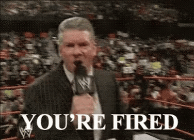 Man Speaking Into Microphone You're Fired GIF