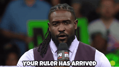 Man Speaking Into Microphone Your Ruler Has Arrived GIF