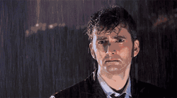 Man Speechless Under The Rain GIF