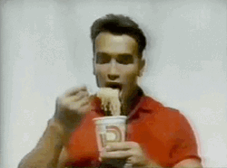 Man Speed Eating Noodles GIF