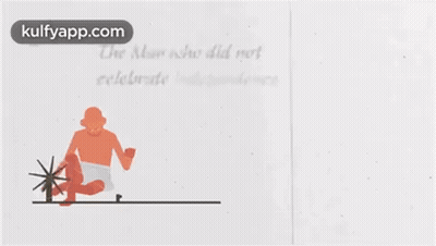 Man Spinning Wheel Saying The Man Who Did Not Celebrate Independence GIF