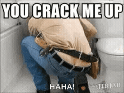 Man Squatting In Front Of Toilet With You Crack Me Up GIF