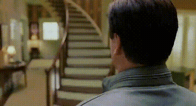Man Standing At Stairs GIF