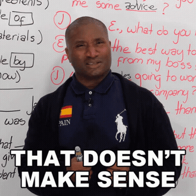 Man Standing At Whiteboard Saying That Doesn't Make Sense GIF