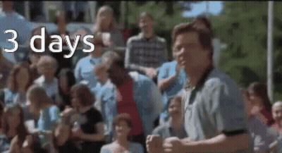 Man Standing Before Crowd With 3 Days GIF