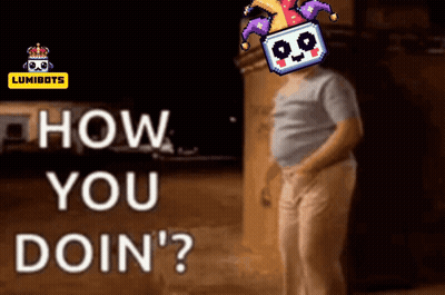Man Standing Before How You Doin Sign GIF