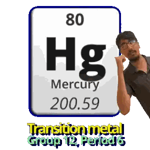 Man Standing Before Mercury Sign Sticker