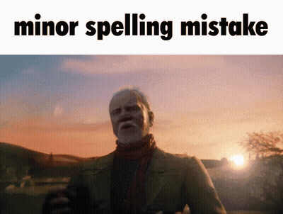 Man Standing Before Sunset With Minor Spelling Mistake GIF