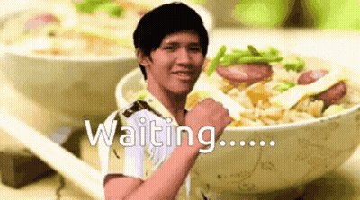 Man Standing By Bowl Of Rice GIF