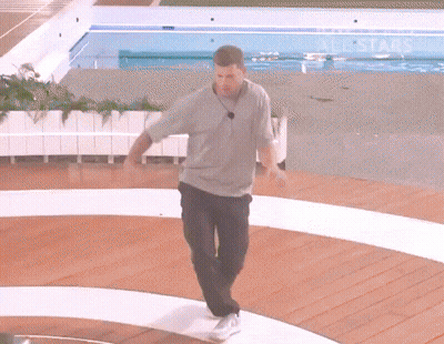 Man Standing By Pool Saying All Stars GIF