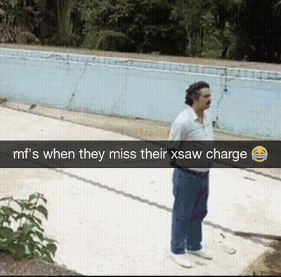 Man Standing By Pool Saying Mfs When Misses Xsaw Charge GIF