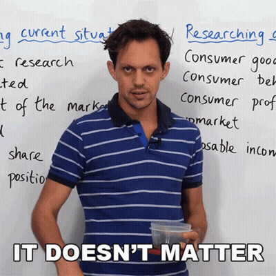 Man Standing By Whiteboard It Doesn't Matter GIF