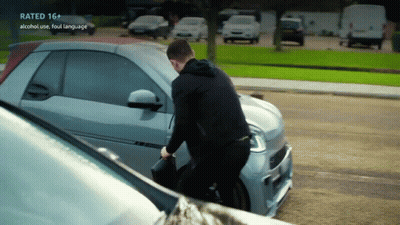 Man Standing Car Rated 16+ Alcohol Foul Language GIF
