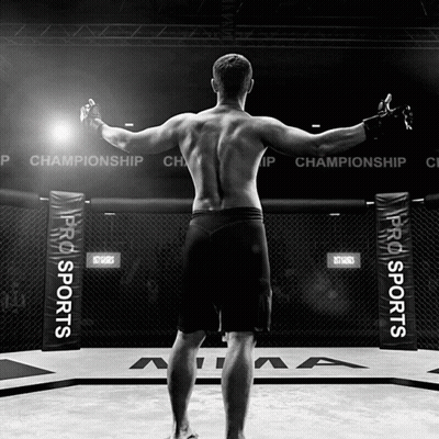 Man Standing In Boxing Ring GIF