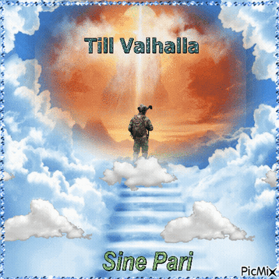Man Standing In Clouds Till Valhalla Sine Pari GIF