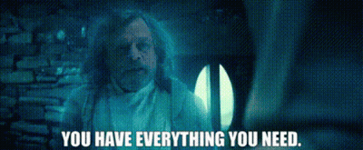 Man Standing in Dark Room Saying You Have Everything You Need