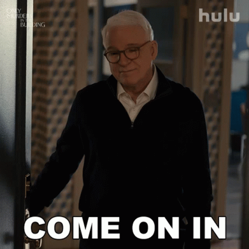 Man Standing In Doorway Come On In GIF