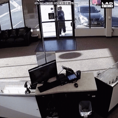 Man Standing In Doorway GIF