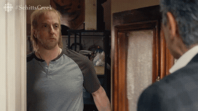 Man Standing In Doorway #SchittsCreek GIF