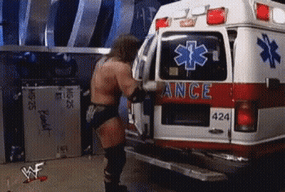 Man Standing In Front Of Ambulance Saying Ance GIF