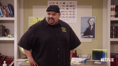 Man Standing In Front Of American Flag Poster GIF