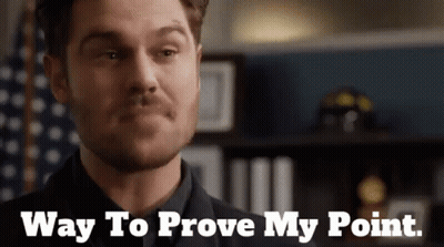 Man Standing In Front Of American Flag Saying Way To Prove My Point GIF